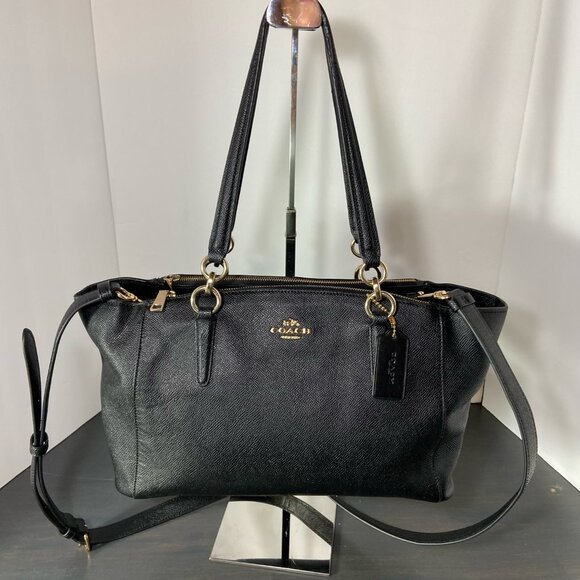 Coach Handbags - Coach Black Pebbled Leather Mini Kelsey Satchel – Crossbody + Shoulder Bag